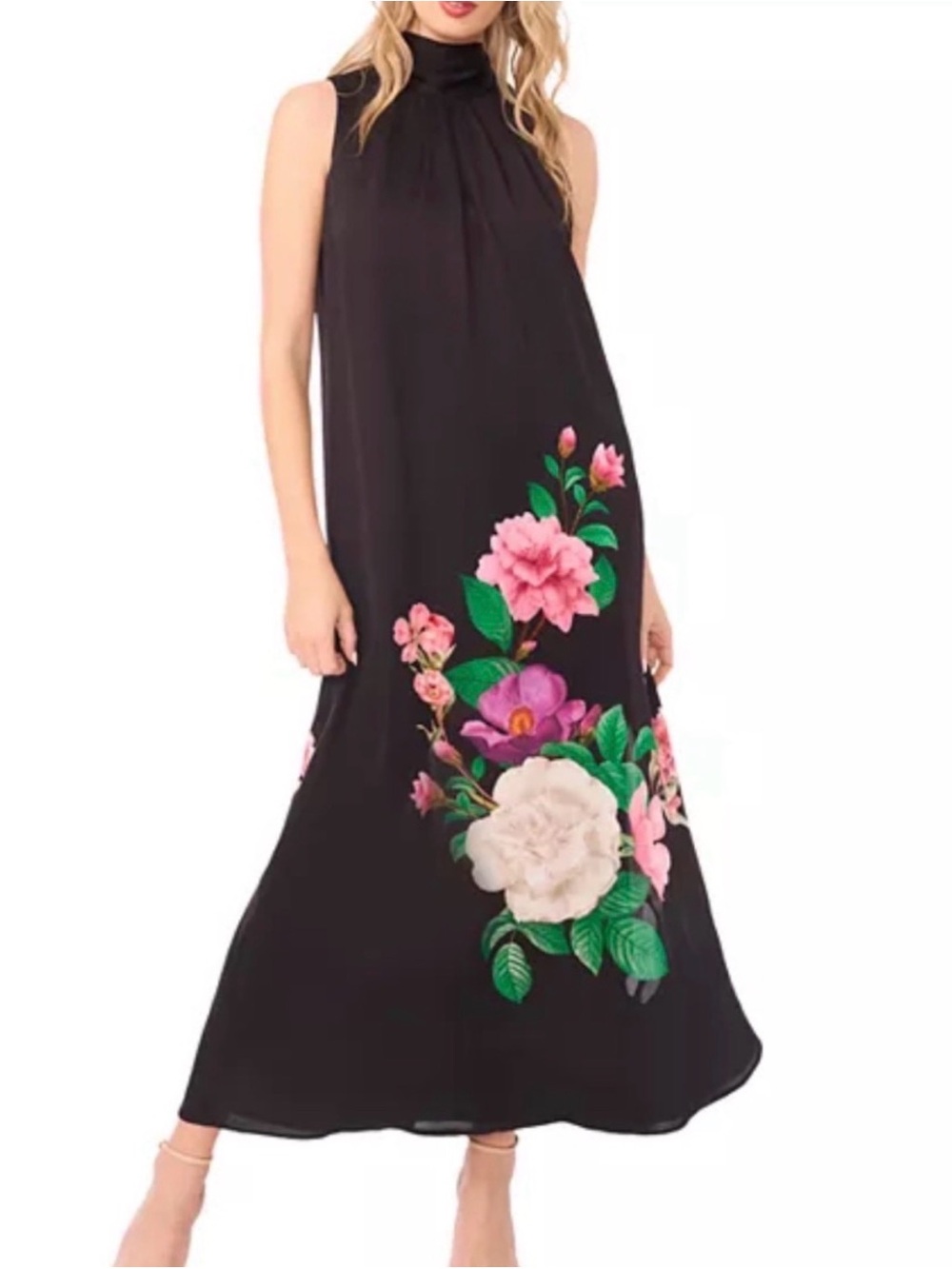 Ted Baker London
TED BAKER Anna Gathered
Neck Maxi Dress